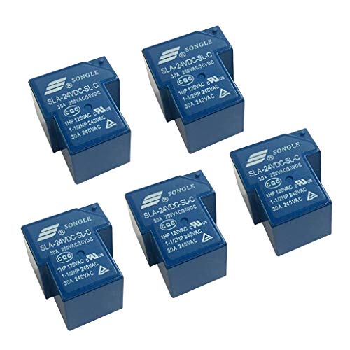 segolike 5-darabos Készlet Mini Teljesítmény Relé SPDT 6 érintkezős Relé PCB-Relé 24V 30A