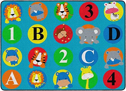 Kiemelt Szőnyegek ABC &123 Állatok Szőnyeg a Gyermek az elméleti, mind a Hálóban Szőnyegpadló, Játszószoba Mat vagy Oktatási Területen
