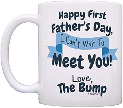 Leendő Apa Ajándékok Boldog Apák Napja alig várom, hogy Találkozzak szereted a Bump 2 Csomag 11oz Kávés Bögre Készlet egy Csésze Tea