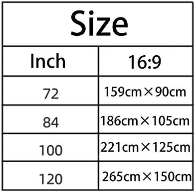 OCUhome 150 Hüvelyk kivetítőn, 72/84/100/120 150 inch 16:9 Hordozható Összecsukható Függöny Projektor Film Videó Képernyő 05