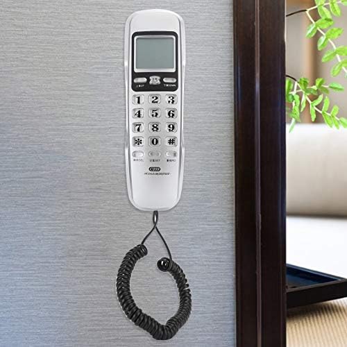 C259 Mini Vezetékes Fali Telefon, Vezetékes Otthoni, illetve Irodai asztali Telefon, Vezetékes Telefon Hívófél-AZONOSÍTÓ Kijelzés,