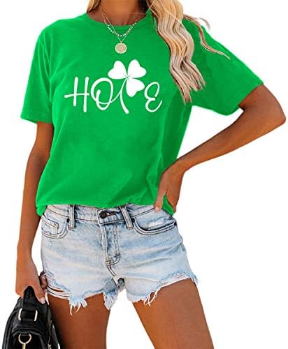 ALAPUSA Zöld Szerencsés Remélem, Ing| Női Csinos Ing | Tini Lány Grafikus Póló | Unisex Méret