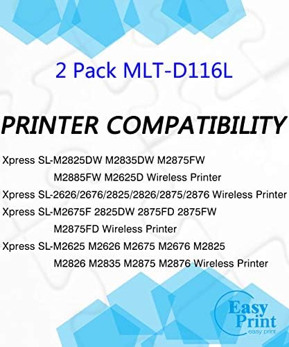 EasyPrint Kompatibilis Toner Patron Csere Samsung MLT-D116L 116L D116L Használt SL-M2825WN M2625D M2885FW M2675FN M2875FW Nyomtató,