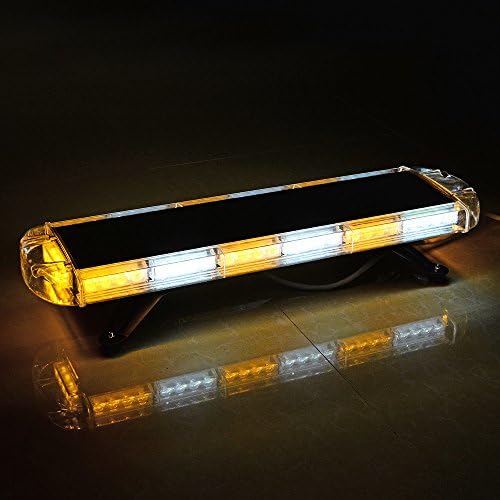 Teljes LED-es Tetőtéri Oldalon, Autó, Autómentő elakadásjelző Beacon Eke Biztonsági Villogó Fény Bár Kit (Sárga/Fehér/Sárga/Fehér,