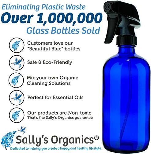 Üres Kék Üveg Spray-ket (2 Csomag) - BPA Mentes -, Ólom-Ingyenes - Nagy 16 oz Újratölthető Palack Növények, Háziállatok, Illóolajok,