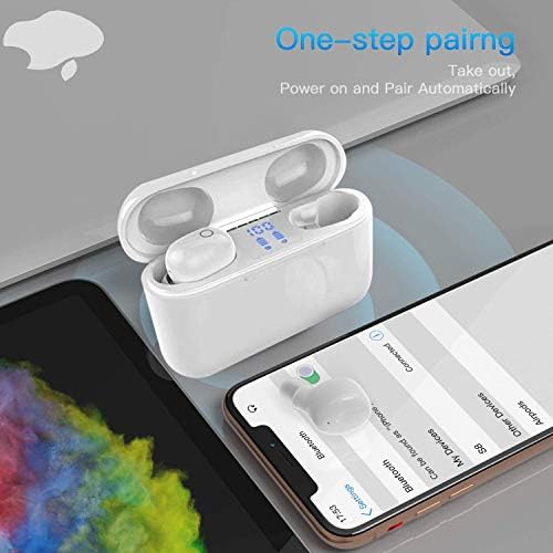 BluetoothWireless Fülhallgatók Bluetooth 5.0 Fülhallgató, airpod Töltés az esetben, Levegő Rügyek in-Ear fülhallgató Beépített Mikrofon
