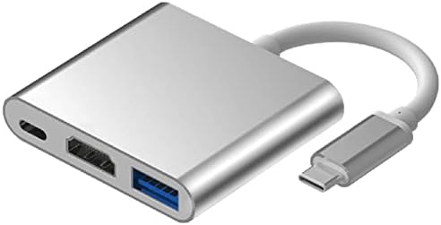 FFENFEI USB-C Hub Többportos Adapter, 3 az 1-ben Hordozható USB-C-Hdmi Többportos Adapter C-Típusú HDMI-Három-az-egyben Adapter Kábel