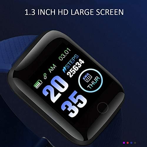 hhscute Smart Óra,Smart Óra az Egészségügyi Alkalmasság Tracker Push Üzenet Sport iOS Telefonok (Kék)