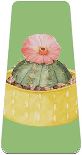 Unicey Kézzel Rajzolt Kaktusz Növény, Virág Jóga Szőnyeg Vastag, Csúszásmentes Jóga Szőnyeg a Nők-Lányok Gyakorlat Szőnyeg Puha Pilates