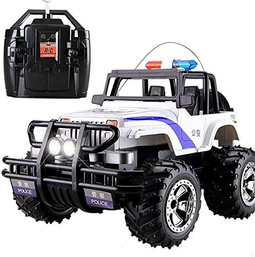 ZHANGL 4WD Távirányító Szörny Rendőrségi Teherautó Vízálló Autós Játékok Fiúknak a Fények, Nagy Sebességű Vezeték nélküli Elektromos