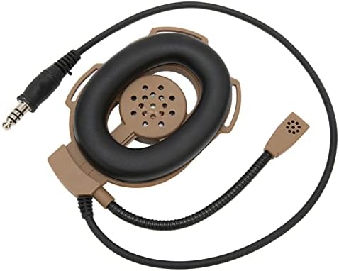Motoros Bukósisak Headset, Plug and Play Hordozható Standard Csatlakozó Egyoldalú Fejhallgató U94 AV-3,5 mm-es Mobil Telefon Dugó(Barna)
