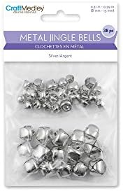 CraftMedley Fém Jingle Bells, 8 mm-15 mm-es, Ezüst színű, 8mm, hogy 15mm