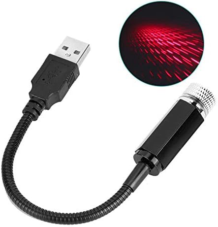 USB Autós Légkör Fény, USB-Star Night Lights Romantikus Autó Belső Világítás Egyetemes Környezeti Projektor Dekoratív Lámpa(piros)