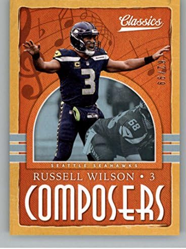 2018 Klasszikus Labdarúgó-Zeneszerző Arany 6 Russell Wilson SER/99 Seattle Seahawks Panini NFL Kártya