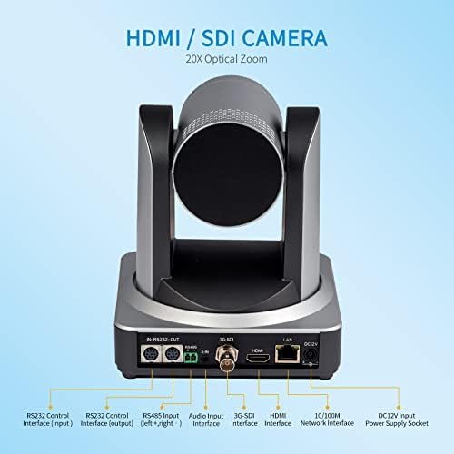FEELWORLD POE20X Egyidejű 3G-SDI HDMI IP PTZ Kamera 20X Optikai Zoom Támogatja a PoE-a Full HD 1080P 60fps az Egyház Élő Streaming